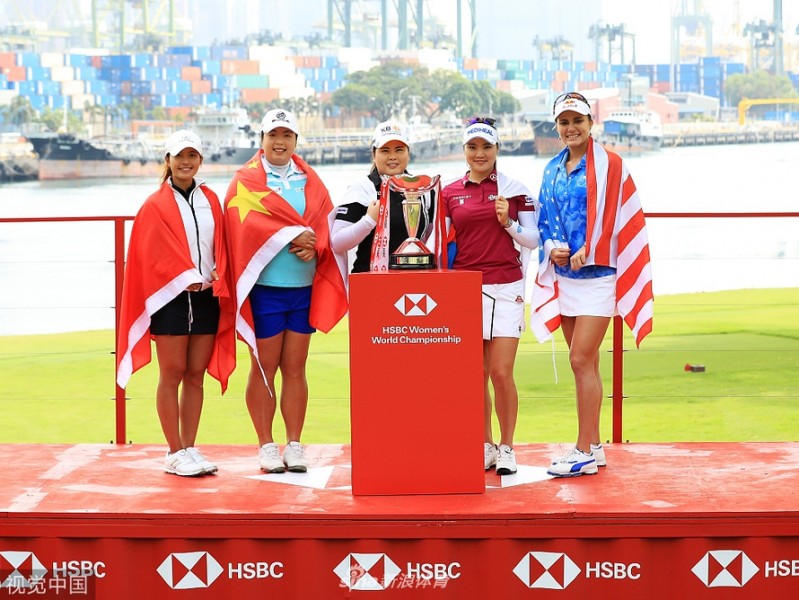 汇丰女子冠军赛群星闪耀圣淘沙 练习日轻松氛围备战激烈角逐